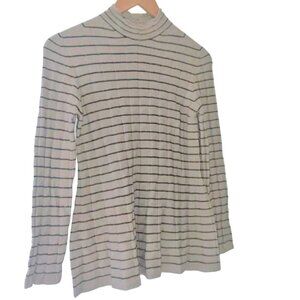 NEW $395 Giorgio Armani Sweater! e 44 US 8 Cashmere Blend Tan With Black Stripes